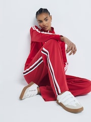 River Island Red Side Stripe Wide Leg Joggers - Image 3 of 6