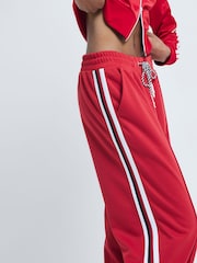 River Island Red Side Stripe Wide Leg Joggers - Image 4 of 6