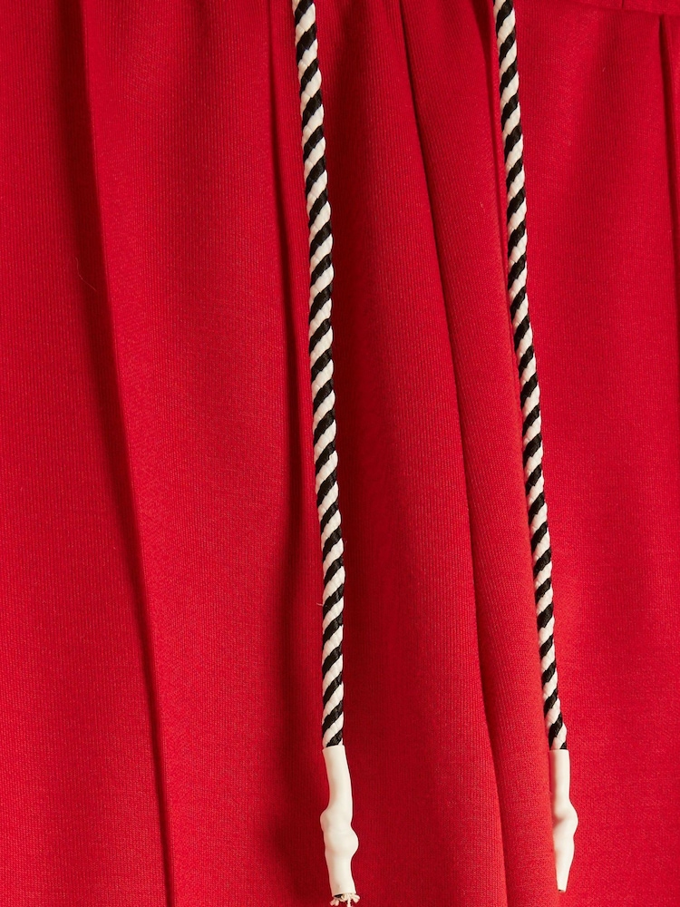 River Island Red Side Stripe Wide Leg Joggers - Image 6 of 6