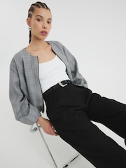 River Island Black Belted Wide Leg Trousers - Image 4 of 4