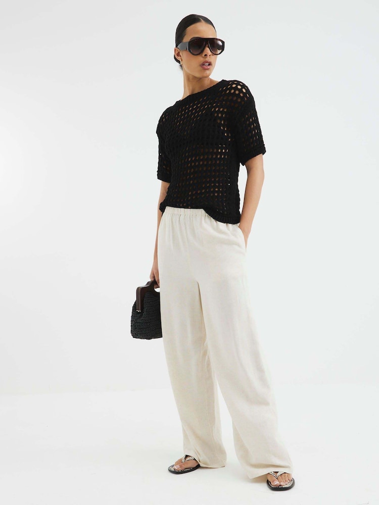 Negro - Camiseta de croché de River Island - Imagen 4 de 4