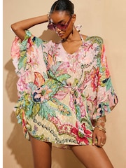 فستان Del Maar بتصميم تونك مزيّن بزهور من River Island - صورة 9 من 9