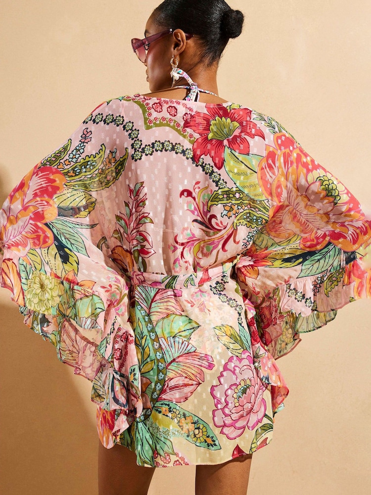 Buy River Island Pink Del Maar Floral Tunic Dress from Next Luxembourg