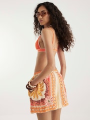 River Island Orange Scarf Print Shorts - Image 3 of 4