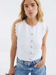River Island Textured Knit Waistcoat - Imagen 1 de 4
