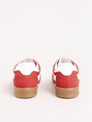 Friends Like These Red Lace Up Retro Gumsole Sports Trainers - Image 4 of 4