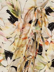 River Island Yellow Floral Print Tie Front Top - Image 6 of 6