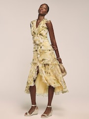 Mint Velvet Cream Floral Print Midi Dress - Image 3 of 8
