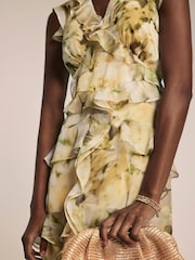 Mint Velvet Cream Floral Print Midi Dress - Image 5 of 8