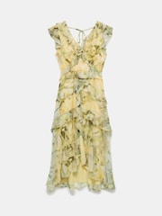 Mint Velvet Cream Floral Print Midi Dress - Image 7 of 8