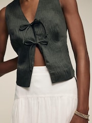 Mint Velvet White Drop Waist Maxi Skirt - Image 4 of 8
