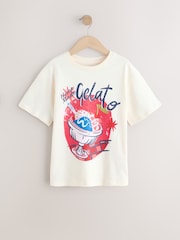 Ecru White Gelato Oversized Graphic Print T-Shirt (3-16yrs) - Image 2 of 4