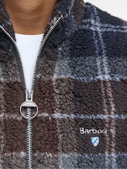 Barbour® Blue Tartan Zip Through Fleece - Image 3 of 8