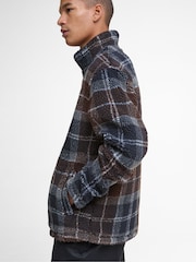 Barbour® Blue Tartan Zip Through Fleece - Image 5 of 8