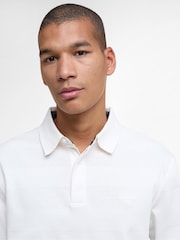 Barbour® White Waketown Tailored Longsleeve Polo Shirt - Image 4 of 7