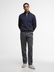 Barbour® Blue Dartfield Half Zip Knitted Jumper - Image 3 of 7