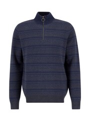 Barbour® Blue Dartfield Half Zip Knitted Jumper - Image 5 of 7