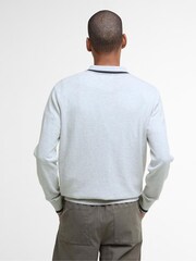 Barbour® Grey Rocton Knitted Polo Shirt - Image 3 of 7