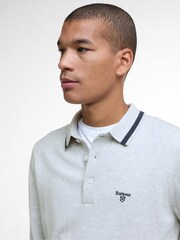 Barbour® Grey Rocton Knitted Polo Shirt - Image 4 of 7