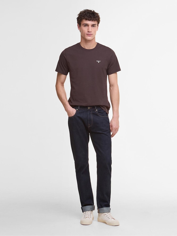 Barbour® Dark Oak Mens Sports T-Shirt - Image 2 of 6 Barbour® Dark Oak Mens Sports T-Shirt - Image 2 of 6