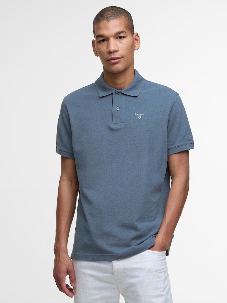 Barbour® Blue Stone Classic Polo Shirt - Image 1 of 7 Barbour® Blue Stone Classic Polo Shirt - Image 1 of 7
