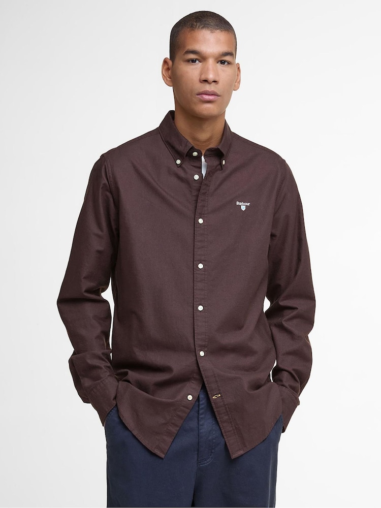 Barbour® Dark Oak Oxtown Classic Oxford Long Sleeve Shirt - Image 1 of 6 Barbour® Dark Oak Oxtown Classic Oxford Long Sleeve Shirt - Image 1 of 6