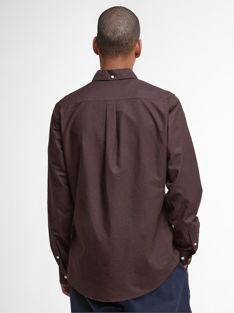 Barbour® Dark Oak Oxtown Classic Oxford Long Sleeve Shirt - Image 2 of 6 Barbour® Dark Oak Oxtown Classic Oxford Long Sleeve Shirt - Image 2 of 6
