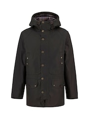 Barbour® Green Reel Wax Parka - Image 7 of 8