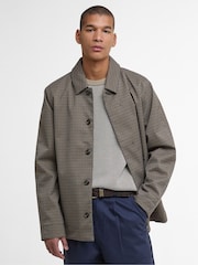 Barbour® Natural Check Short Lorden Showerproof Jacket - Image 1 of 8