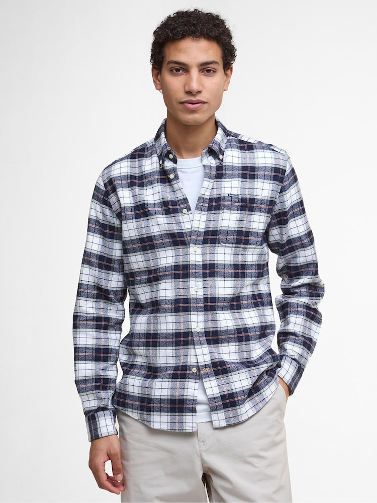 Barbour® White Haddington Tailored Tartan Shirt - Image 1 of 6