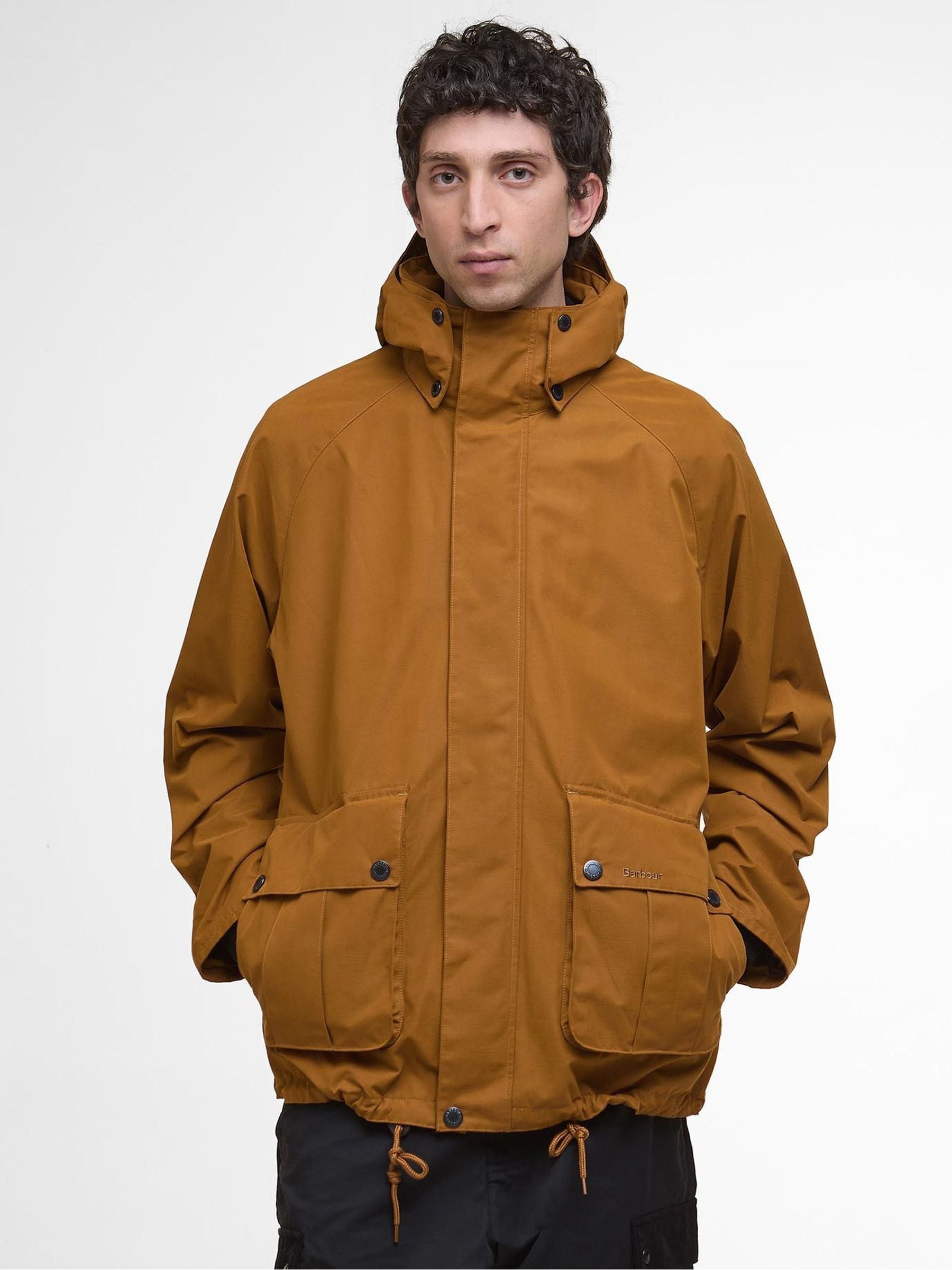 SOPH× Barbour Barbour x Flower Mountain Unisex Oversize Yağlı Ceket GY93 Charcoal