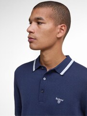 Barbour® Blue Rocton Knitted Polo Shirt - Image 4 of 7