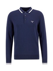 Barbour® Blue Rocton Knitted Polo Shirt - Image 6 of 7