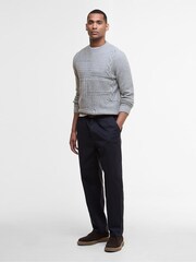 Barbour® Grey Casey Cable Crew Neck Sweater - Image 3 of 6