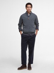 Barbour® Charcoal Talder Half Zip Jumper - Image 2 of 7