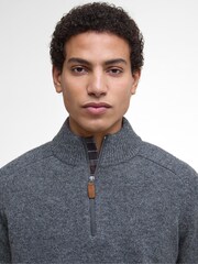 Barbour® Charcoal Talder Half Zip Jumper - Image 5 of 7