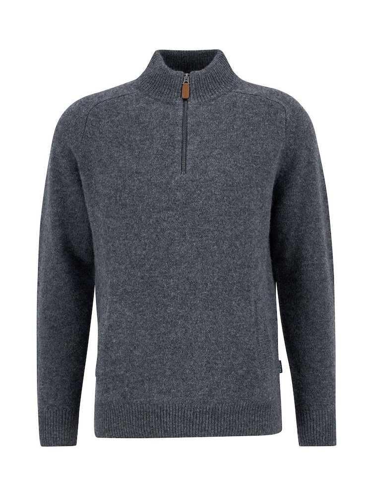 Barbour® Charcoal Talder Half Zip Jumper - Image 7 of 7