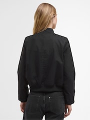 Barbour® International Black Patsy Wax Bomber Jacket - Image 2 of 8