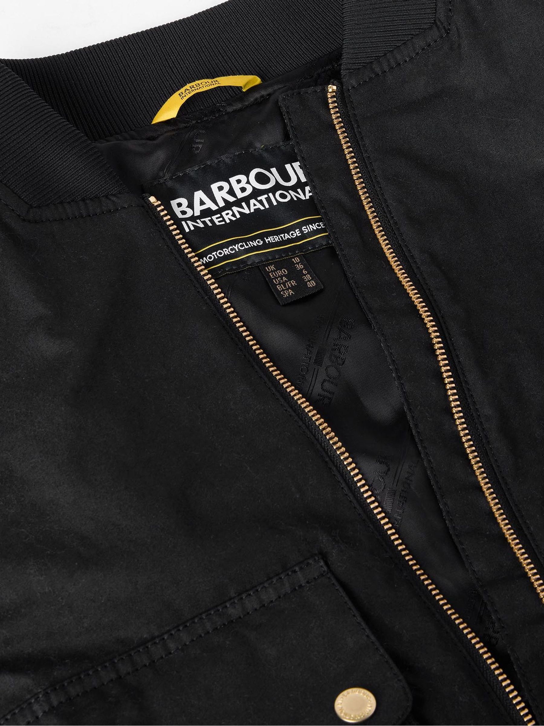 Buy Barbour® International Black Patsy Wax Bomber Jacket from Next