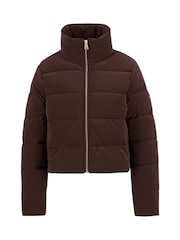 Barbour® International Red Faux Velvet Puffer Jacket - Image 7 of 8
