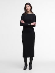 Barbour® International Olivios Midi Black Dress - Image 1 of 7