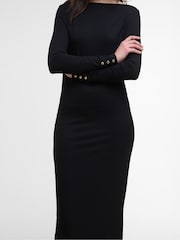 Barbour® International Olivios Midi Black Dress - Image 3 of 7
