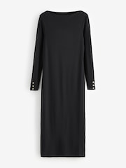 Barbour® International Olivios Midi Black Dress - Image 6 of 7