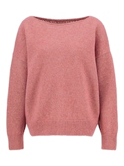 Barbour® International Pink Knitted Jumper - Image 6 of 7