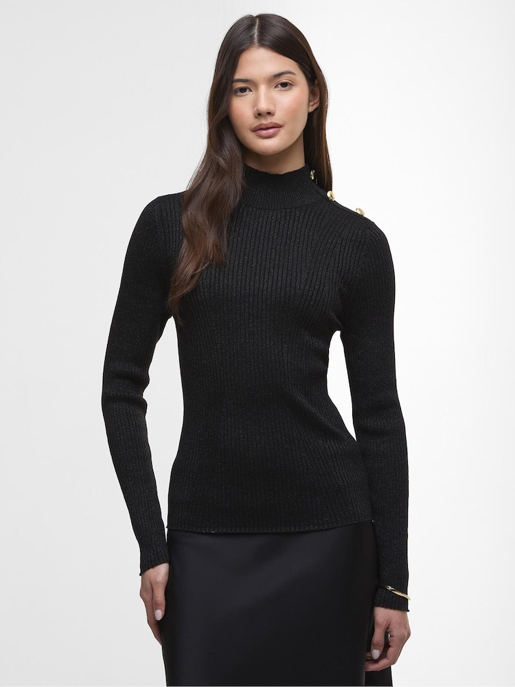 Barbour® International Black Knitted Jumper - Image 1 of 7