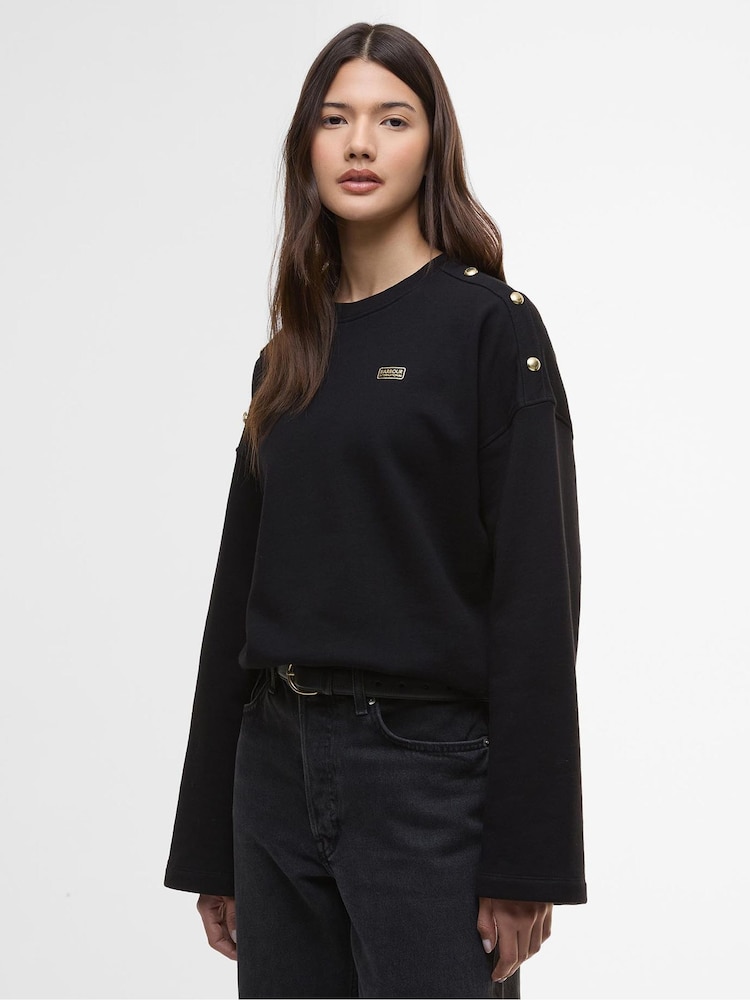 Barbour® International Juliana Black Sweatshirt - Image 1 of 8 Barbour® International Juliana Black Sweatshirt - Image 1 of 8