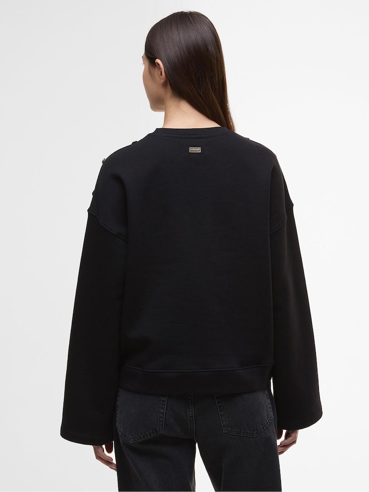 Barbour® International Juliana Black Sweatshirt - Image 2 of 8 Barbour® International Juliana Black Sweatshirt - Image 2 of 8