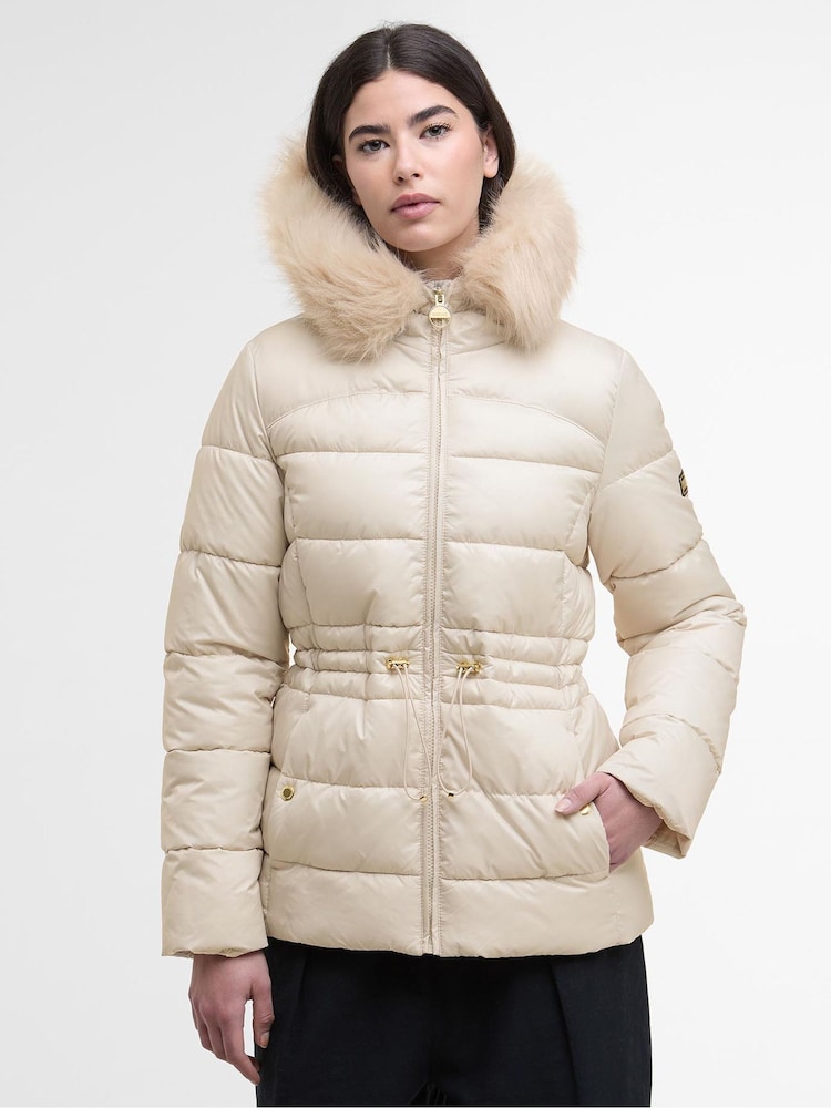 Barbour® International Cream Cher Puffer Jacket - Image 1 of 8 Barbour® International Cream Cher Puffer Jacket - Image 1 of 8