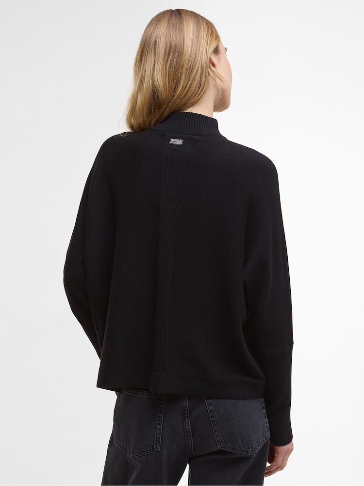 Barbour® International Black Lola Knitted Jumper - Image 2 of 8 Barbour® International Black Lola Knitted Jumper - Image 2 of 8