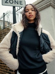 Barbour® International Cream Palma Fleece Jacket - Image 1 of 5